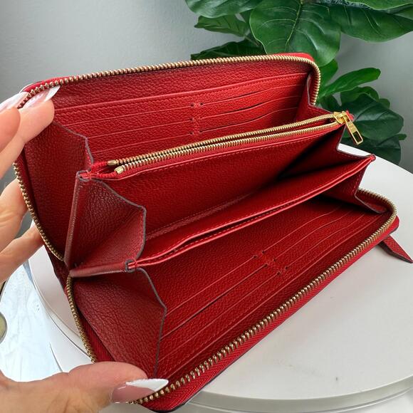 💎✨Authentic Louis Vuitton Zippy Wallet in red Monogram Empreinte leather - Picture 4 of 6